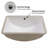 19 inch x 14 inch White Ceramic Rectangular Undermount Bathroom Sink with Overflow