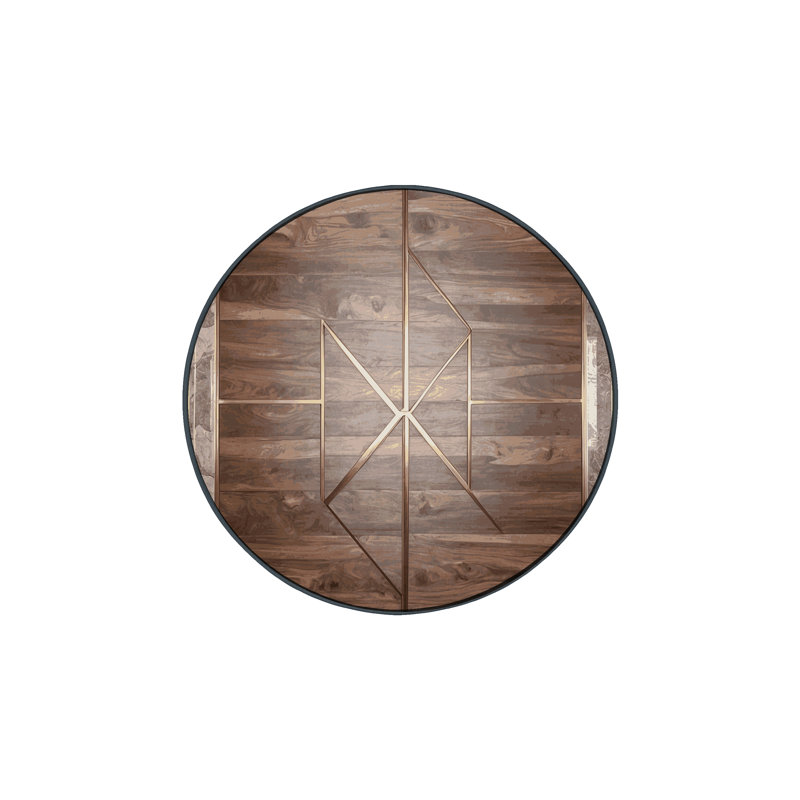 Machine Washable Brown Area Rug, Round 7'