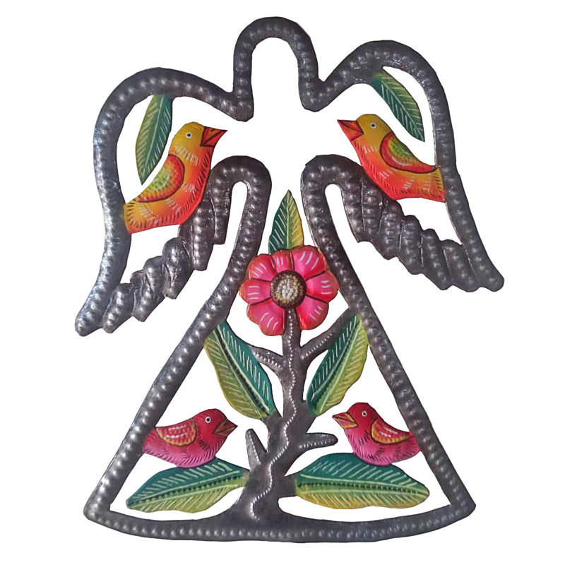 Ange de jardin peint Gintautas