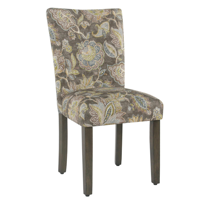 Albaraa Upholstered Parsons Chair in Gray