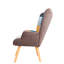 Chaise d'appoint avec une fabrication en bois massif et une surface en tissu coloré aux coussins moelleux pour ajouter du style à votre pièce
