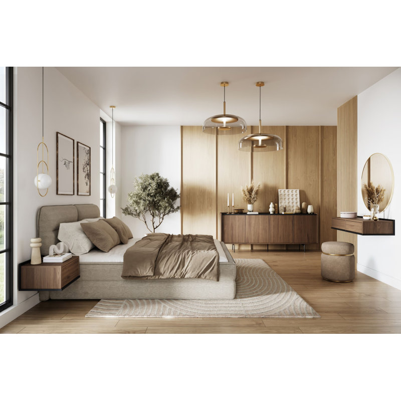Destyni 50cm W Laminate Bedside Table