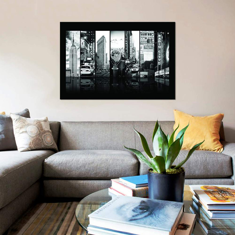 « sept of 7 très b&we iv », reproduction de photo sur toile, H 12 po x l 18 po x P 1,5 po, Toile tendue, Pas de tapis