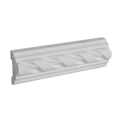 Échantillon de moulure à panneau de polyuréthane à ruban français de 1-5 / 8 po x 3/4 po x 6 po de long