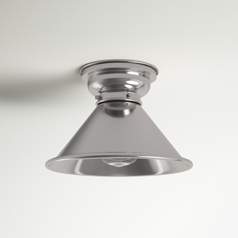 Plafonnier encastré 1 lumière 10 po Chesterhill, Ampoule non incluse, Nickel poli