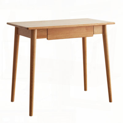 Bureau d'ordinateur en bois de chêne massif avec tiroir - 39,3 "Home Office Table