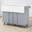Îlot de cuisine avec rangement inclinable et armoire de rangement-129993067