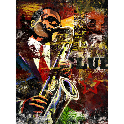 Jazz Club Vintage - reproduction sur toile tendue