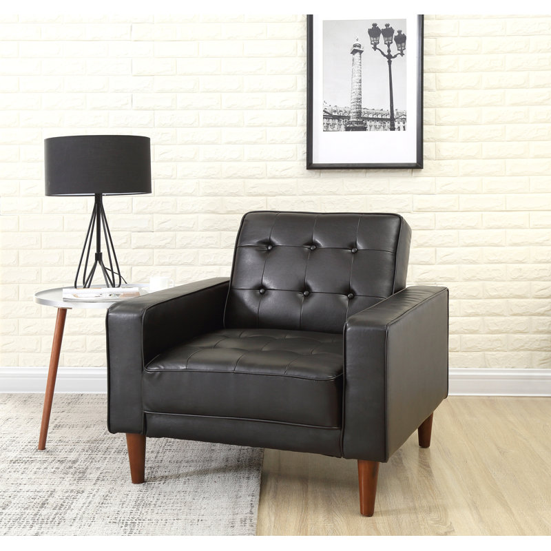 Fauteuil à rail noir élégant pour espaces confortables