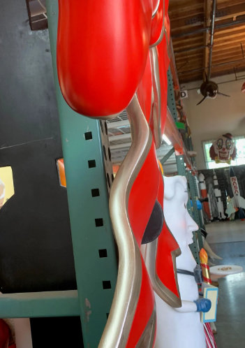 Amaron Hanging Red Ribbon Over Sized Statue