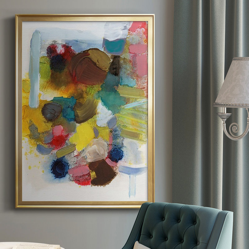" Everything At Once I ", Picture Framed Canvas, 36.5" H x 26.5" W, Gold