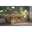 Lit en bois avec tablettes de rangement-685409562