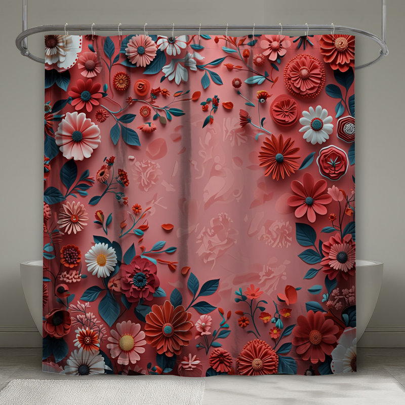 Rideau de douche floral - Bohème, 70in W x 72in H
