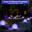 Lampes solaires décoratives d'extérieur Aderyn en verre craquelé, lampes solaires de jardin, décor de terrasse, éclairage de jardin, boule lumineuse, cadeau pour la fête des Mères-1193588700-1203737904