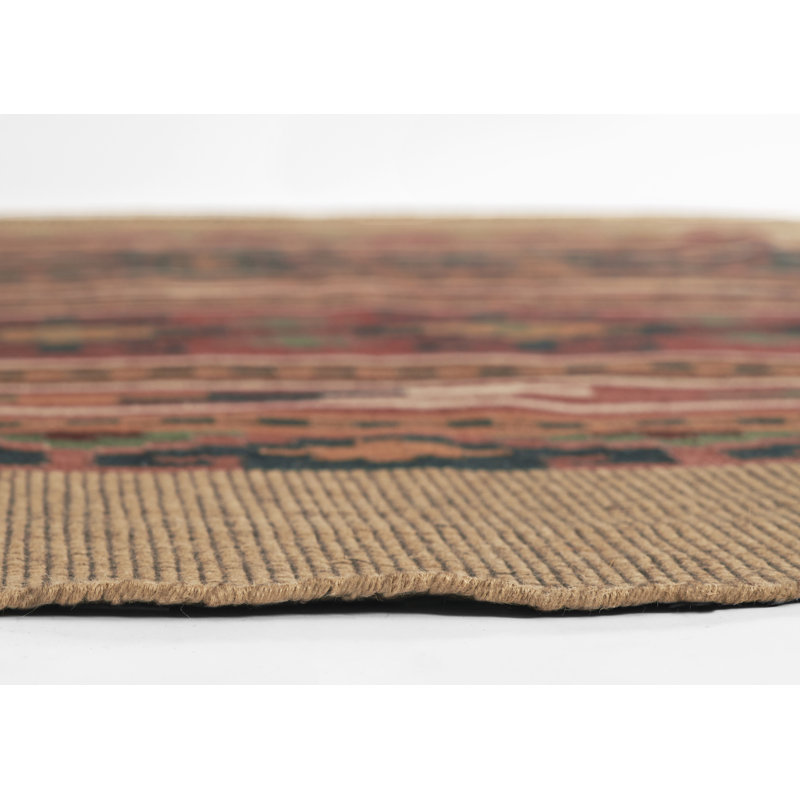 Momeni Adobe Hand Woven Wool and Jute Geometric Multi Area Rug, Runner 2'6" x 8'