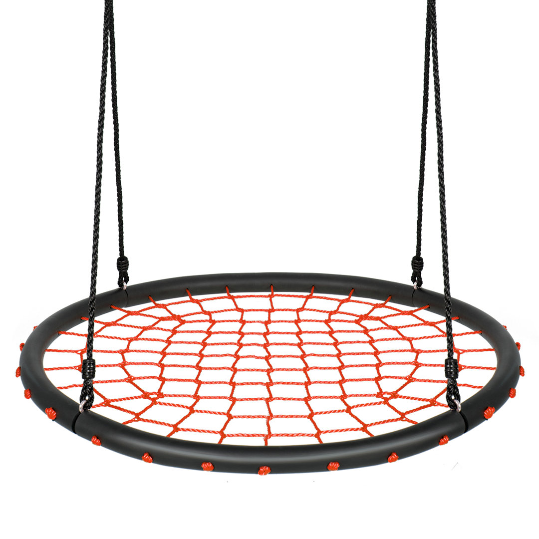 Jumbala 40'' Spider Web Tree Swing Set W/ Adjustable Hanging Ropes Kids Play Set Arlmont & Co. 