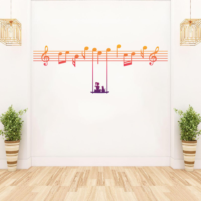 Adhésif décoratif notes musicales