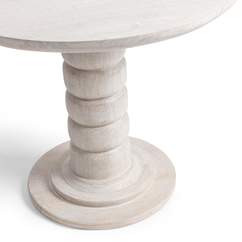 Hillrose Round Dining Table, Drift Shore White