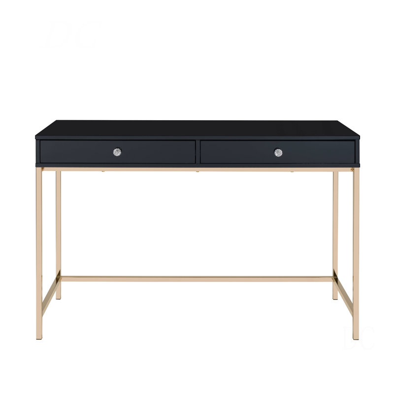 Bureau d'écriture Ottey, Noir et or