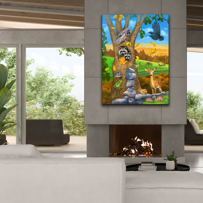 «Autumn In The Forest» par Art and a Little Magic, art mural sur toile, H 54 po x l 40 po x P 1,5 po