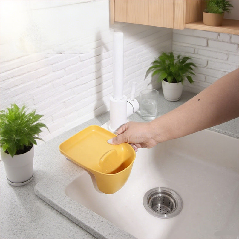 Porte-éponge pour évier de cuisine, H 3,82 po x l 6,38 po x P 5,12 po, Jaune