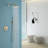 Complete Shower System with Rough-in Valve with 10 Inches Round Rain Shower Head-100818638