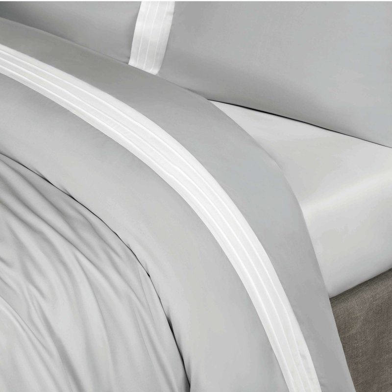 Eden Rayon Fitted Sheet, Full, White/Ecru