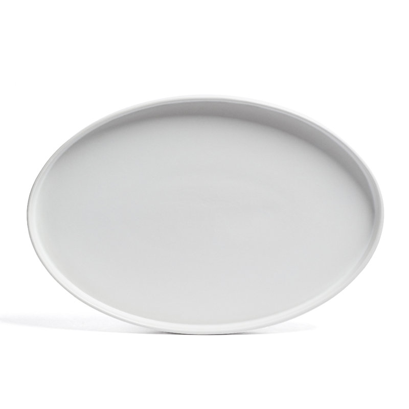Over&Back Stackable Oval Serving Platter, White