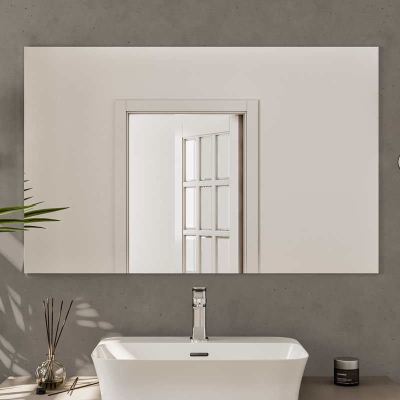 Azaniah Modern & Contemporary Frameless Bathroom Mirror, 42" x 30"