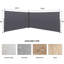 Auvent de balcon rétractable 276 "X 71", imperméable, intimité, porche gris
