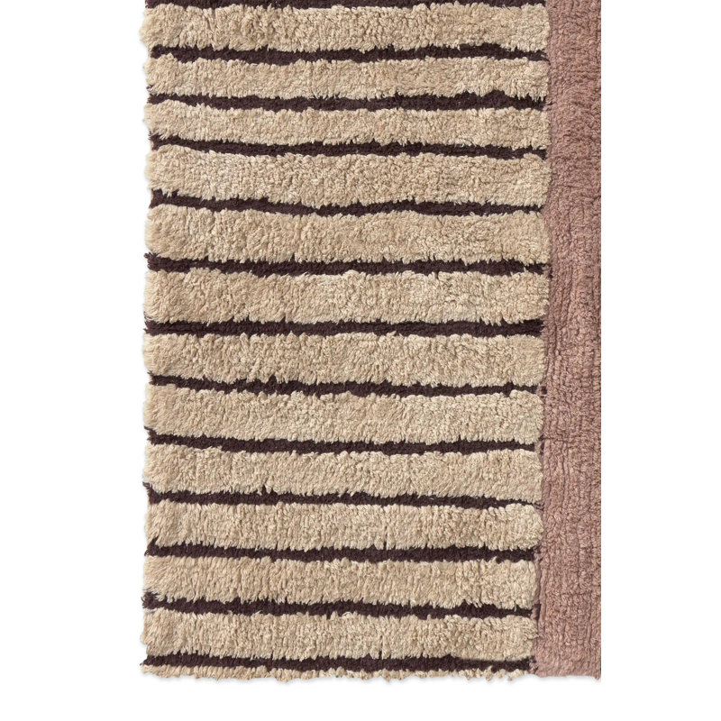 Color ON Handmade Cotton Striped Area Rug, Rectangle 4' 7" x 6'7"