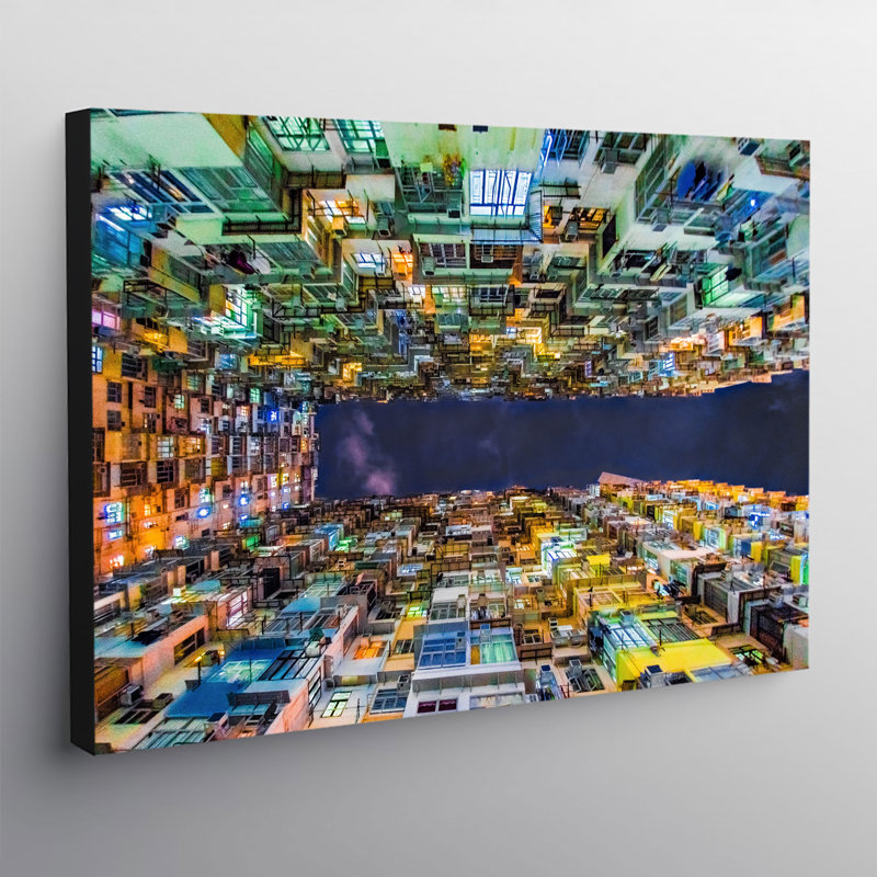 Hong Kong Buildings - Wrapped Canvas Print, 21cm H x 31cm W x 4cm D