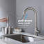 Robinet de cuisine tactile avec douchette extractible-125363758