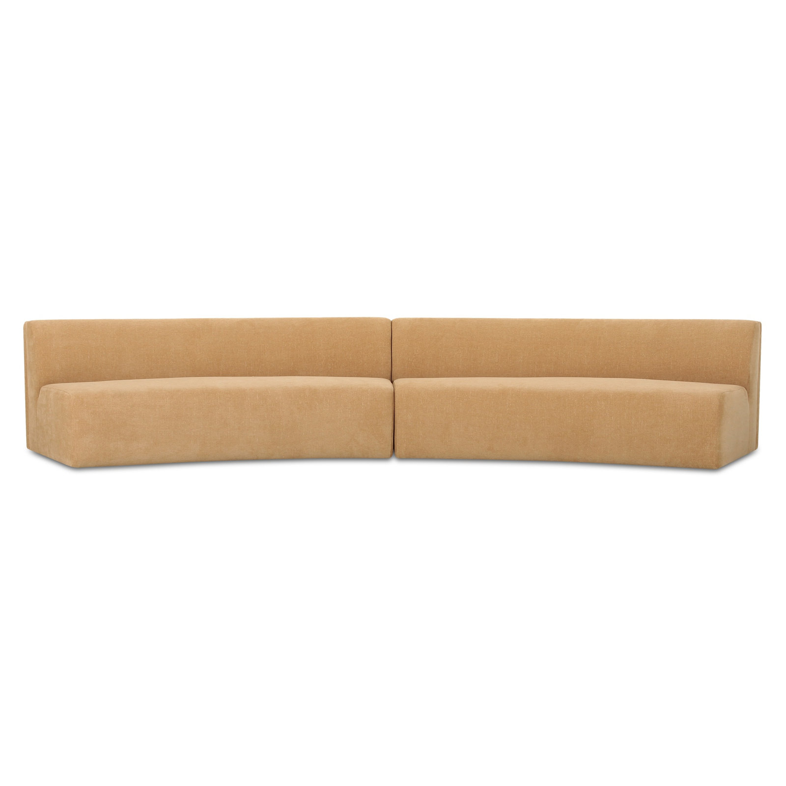 REMI Modular Upholstered Reversible Sectional, Yellow Polyester, 28.3" H x 161.4" W x 39" D