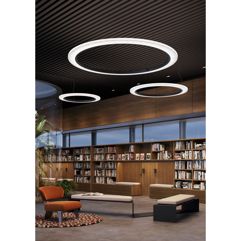 Roda 1 - Light Brown LED Unique/Statement Pendant, White