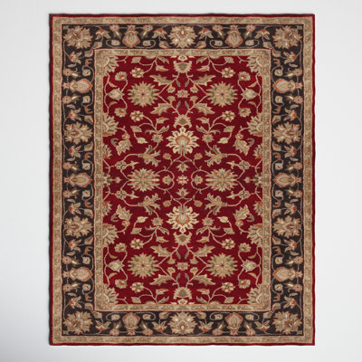Byler Garnet Hand-Tufted Wool Oriental Rug