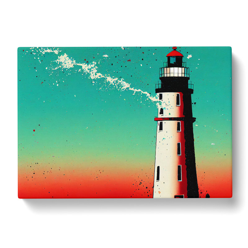 Painted Lighthouse Vol.1 - Wrapped Canvas, 40cm H x 60cm W x 3cm D