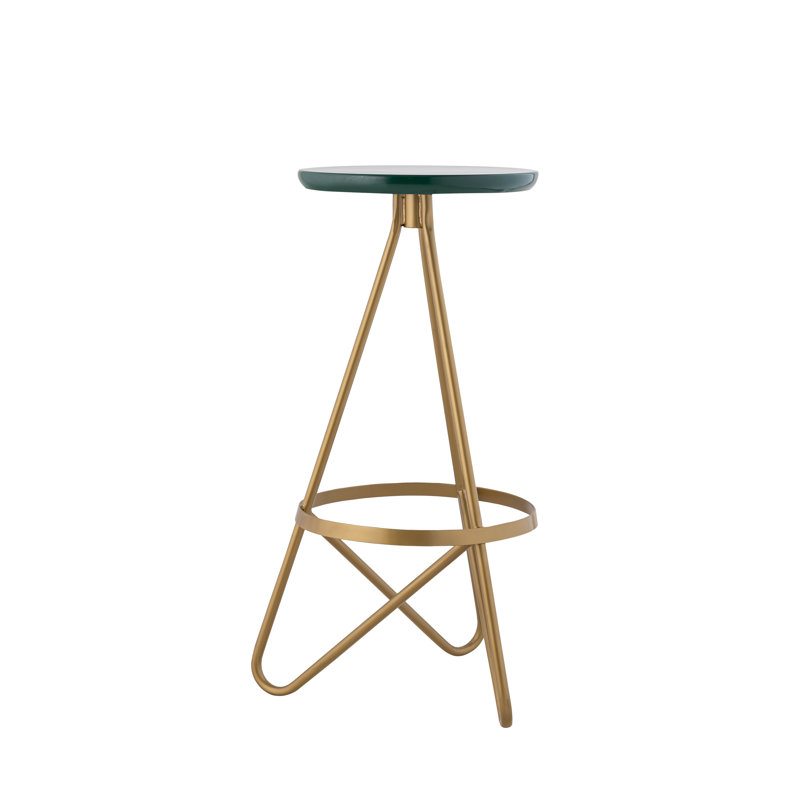 Tabouret de bar 30 po Spiroa, Vert/doré