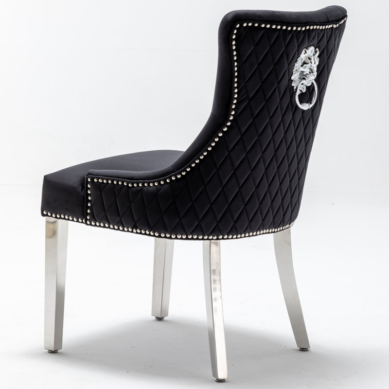 Upton Upholstered Dining Chair, Black