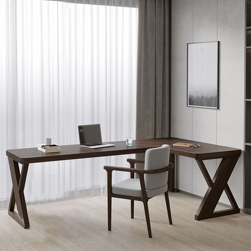 Bureau d'écriture Brownness, Retour à droite, 29.53" H x 70.87" W x 47.24" D