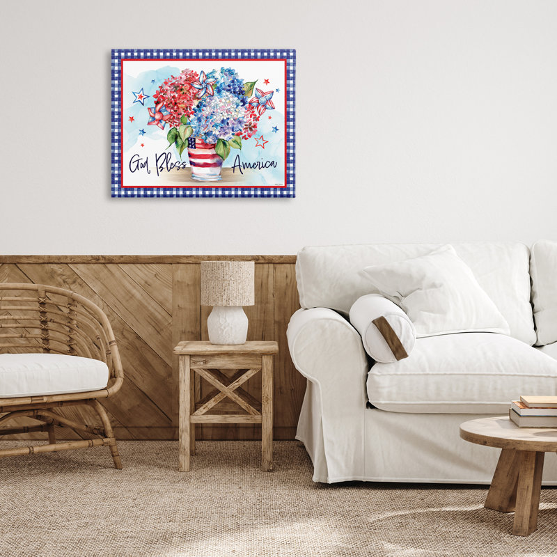 «God Bless America», toile par Nicole DeCamp, H 16 po x l 20 po