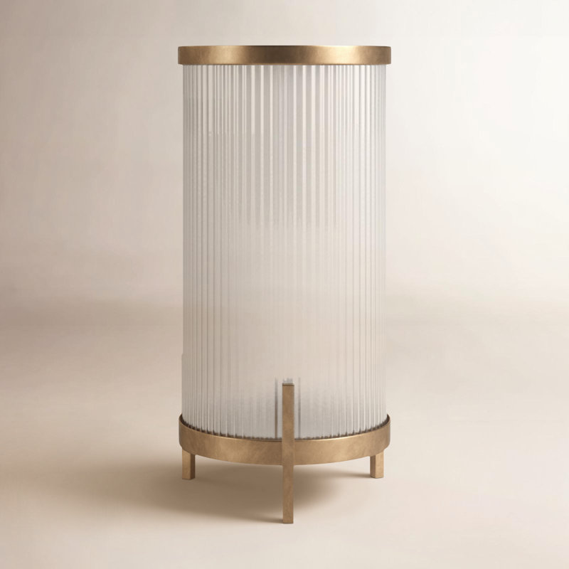 Naja 12.75'' Brass/Glass Tabletop