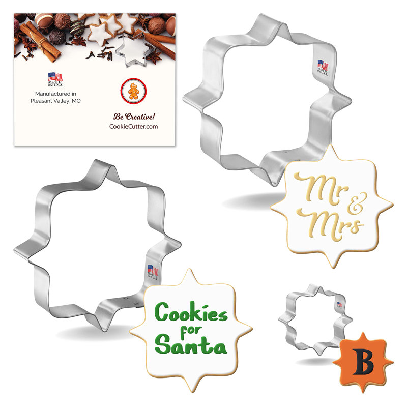 CookieCutter.com 3 -Piece Non-Stick Cookie Cutter