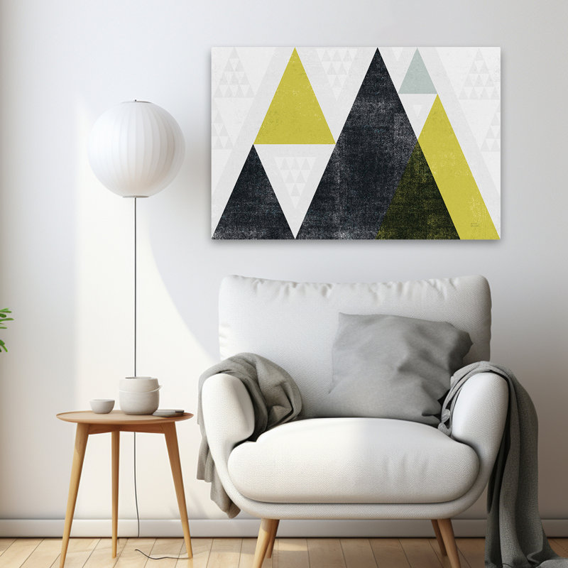 Abstract Geometric - Mod Triangles I, 24" H x 36" W