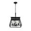 Noir doré 4 - rétro - luminaire antique pour la cuisine de salle à manger avec chaîne de style réglable-1350032095