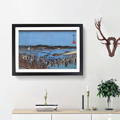 Ryogoku Hanabi No Zu by Utagawa Hiroshige - Picture Frame Painting Print