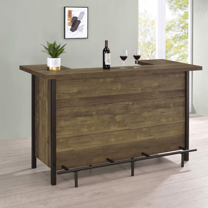 Bar maison rustique en chêne rustique, Brun