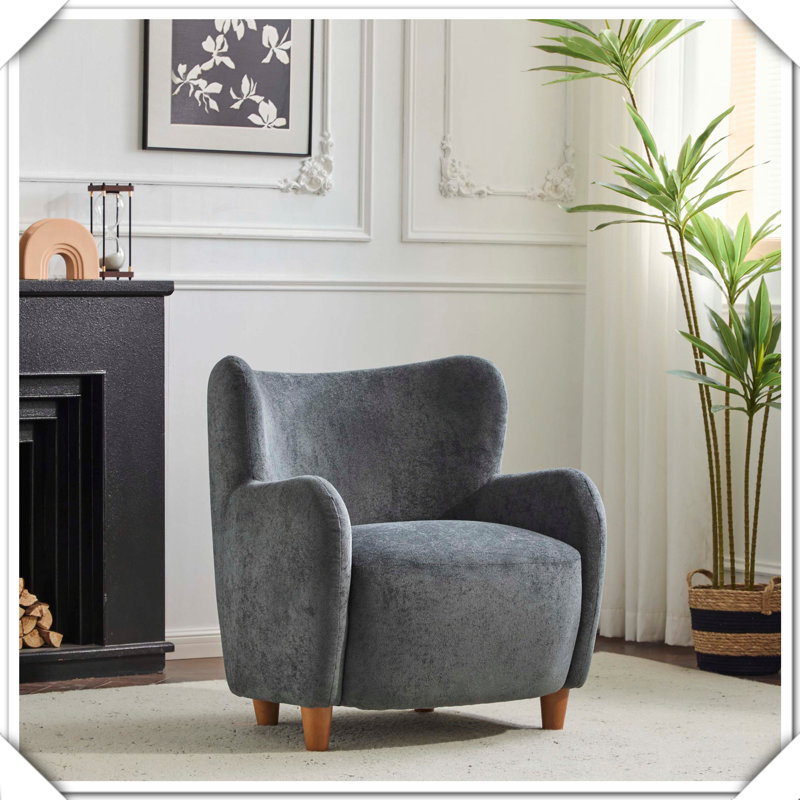 Le fauteuil à oreilles élégant rehausse le style des sièges, Gris matinal