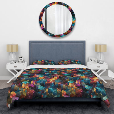 Ensemble de housse de couette Colorful Retro Futurism Fuse