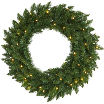 Faux Lighted PVC 21.65cm Christmas Wreath